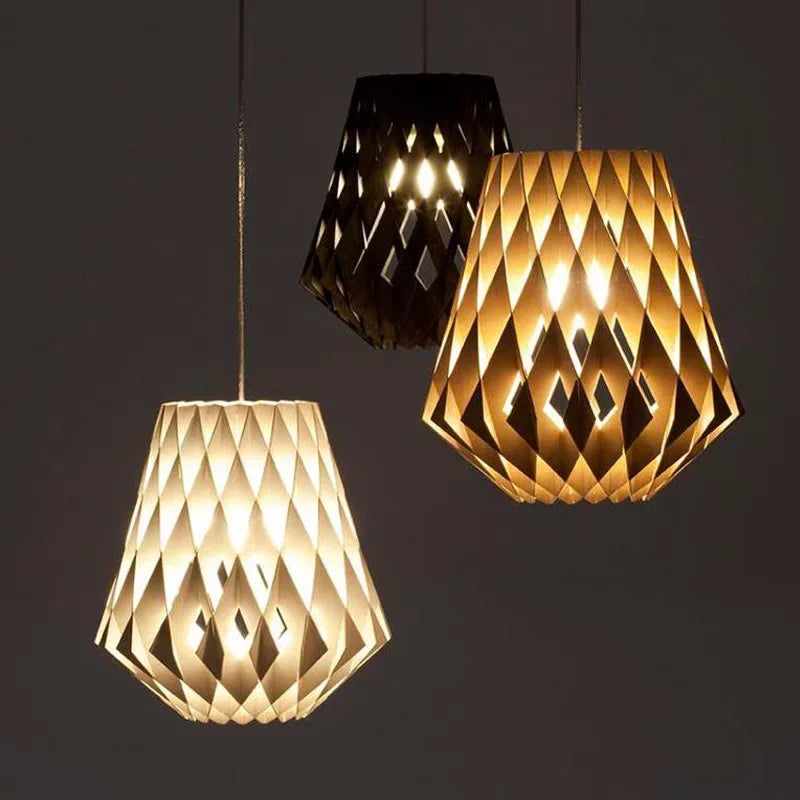 Japanese Style Wooden Birdcage Bar Pendant Light Creative Tatami Lamp Design LED Bedroom Lighting with Shadow Art — image 22