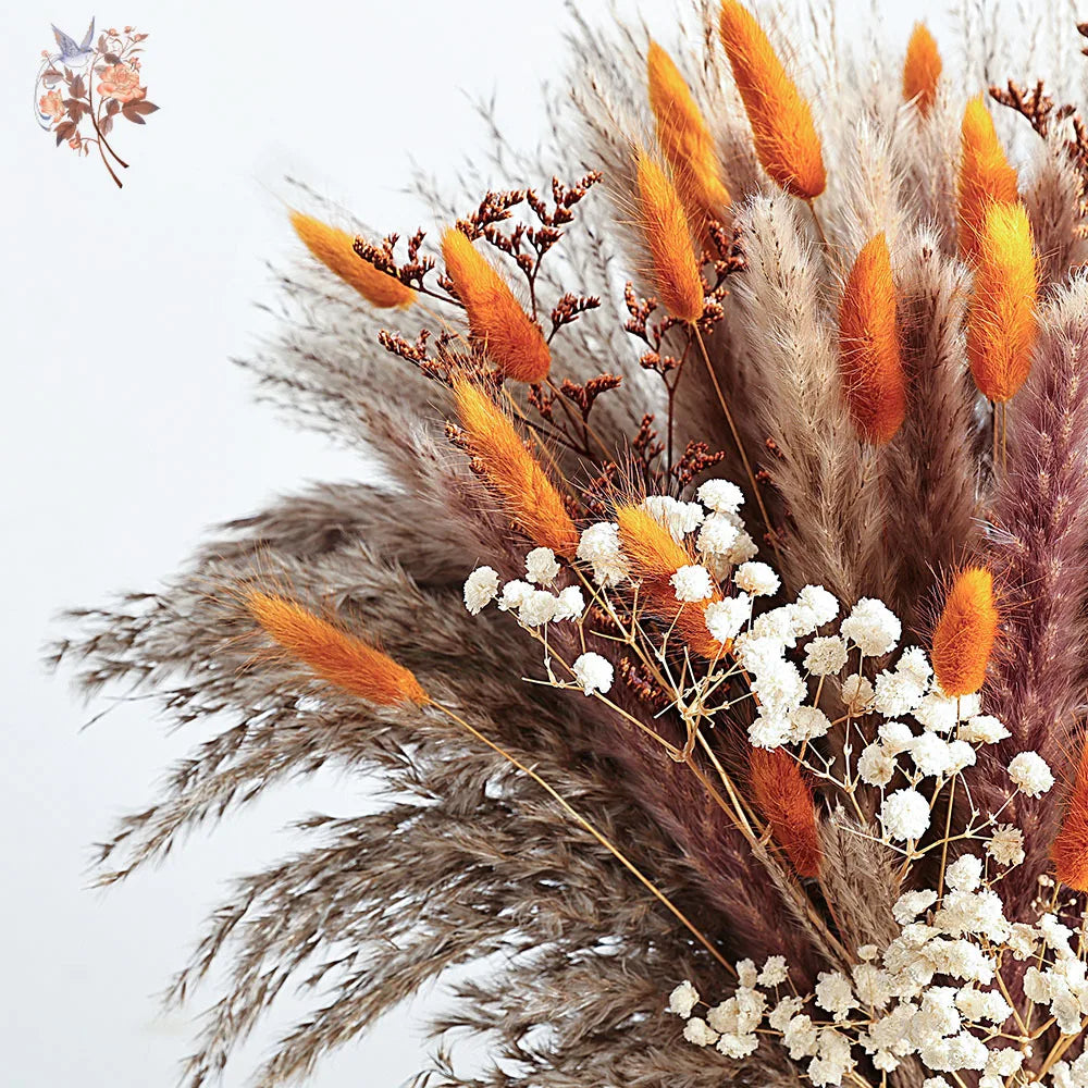 Autumn Pampas & Bunny Tails Dried Bouquet — Boho Vase Filler