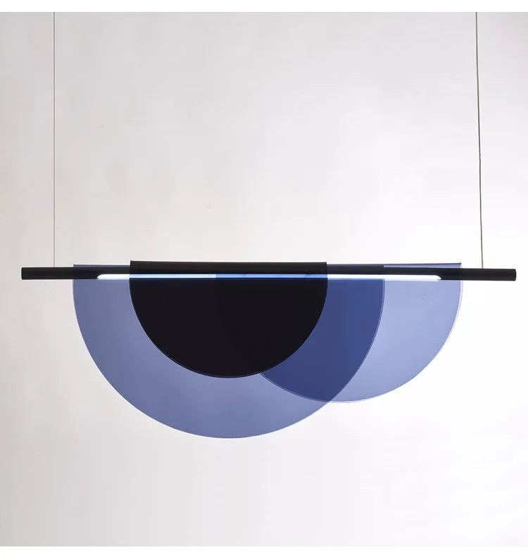 Nordic Blue Amber Acrylic Pendant Lights Living Room Makaron Hanging Lamp for Bedroom Dinning Room — image 11