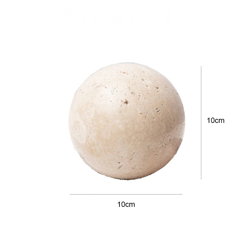 Natural Travertine Stone Archway Ornament — Beige, Antique Finish