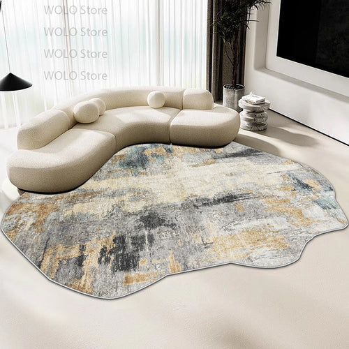 Modern Abstract Irregular Carpet for Living Room Decoration Home Machine Washable Fluffy Rugs Thickened Bedroom Soft Floor Mat — main view