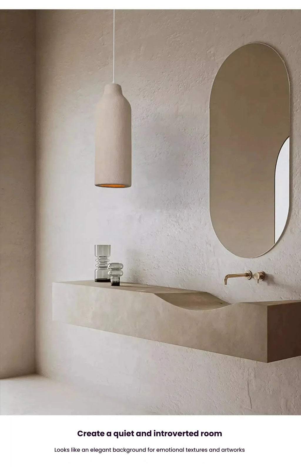 Wabi-Sabi Ceiling Chandelier — Iron & Polystyrene Pendant Light