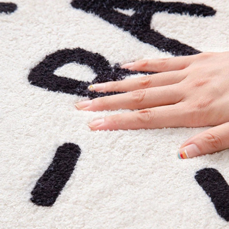 Nordic Abstract Plush Area Rug — Soft Non-Slip — feature view
