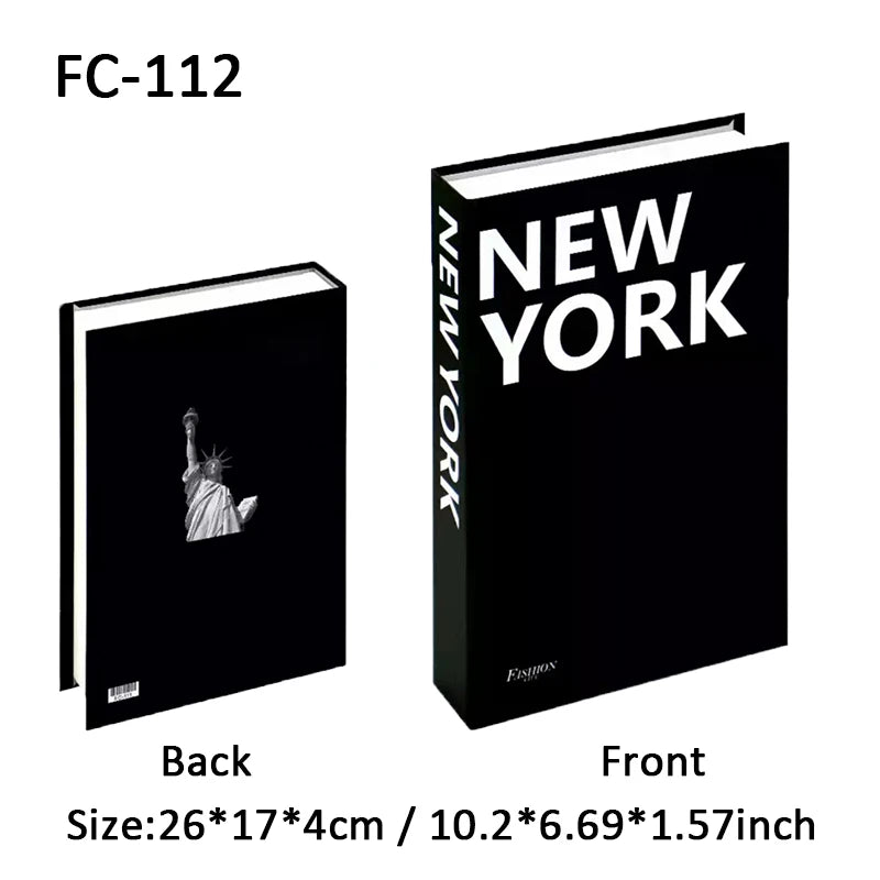 Faux Book Storage Box — Bauhaus Style Accent, 10.5"