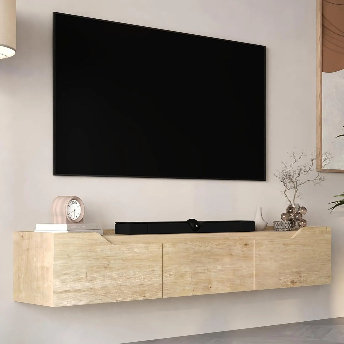 66" Floating TV Stand — Wall Mounted for 55"-75" TVs