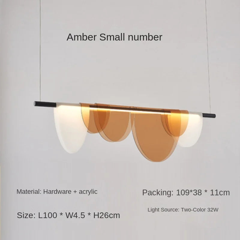 Nordic Blue Amber Acrylic Pendant Lights Living Room Makaron Hanging Lamp for Bedroom Dinning Room — image 18