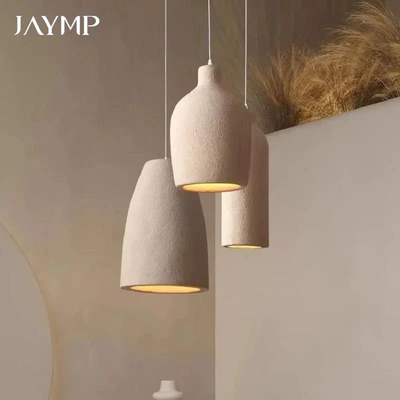 Wabi-Sabi Ceiling Chandelier — Iron & Polystyrene Pendant Light