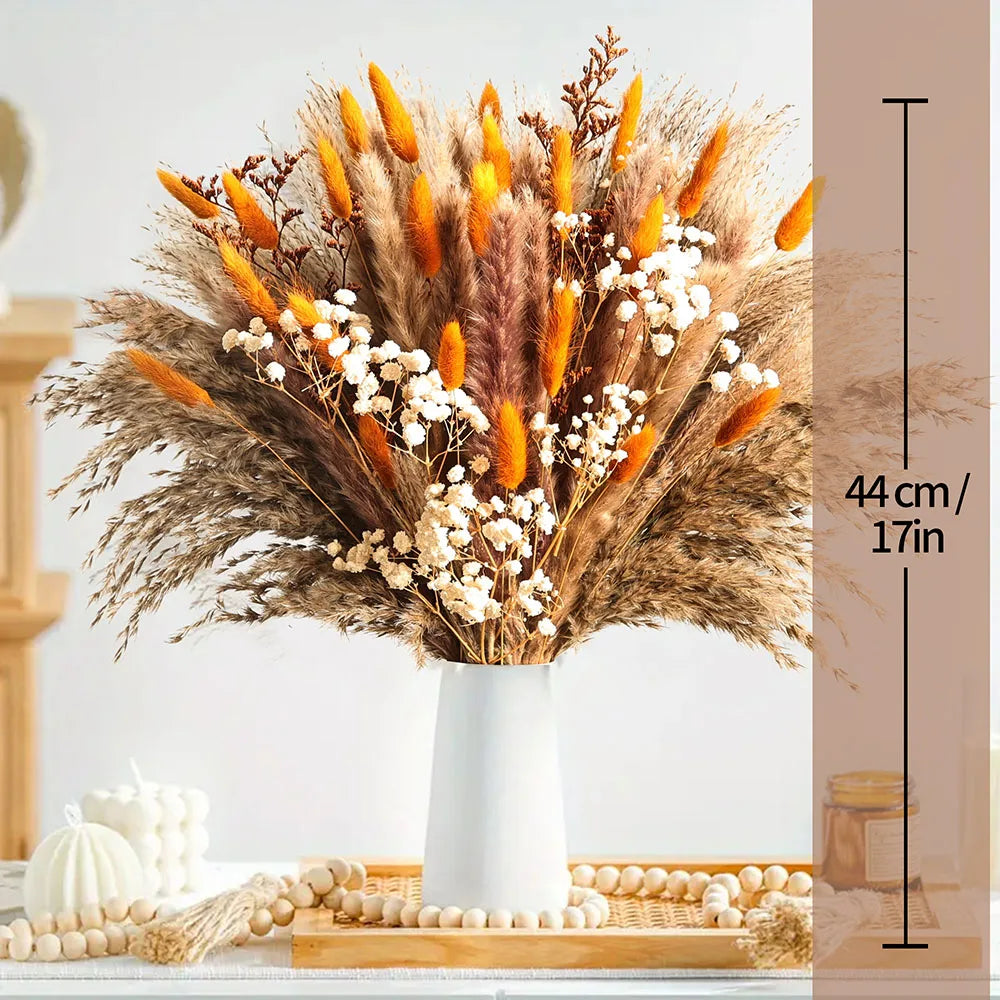 Autumn Pampas & Bunny Tails Dried Bouquet — Boho Vase Filler