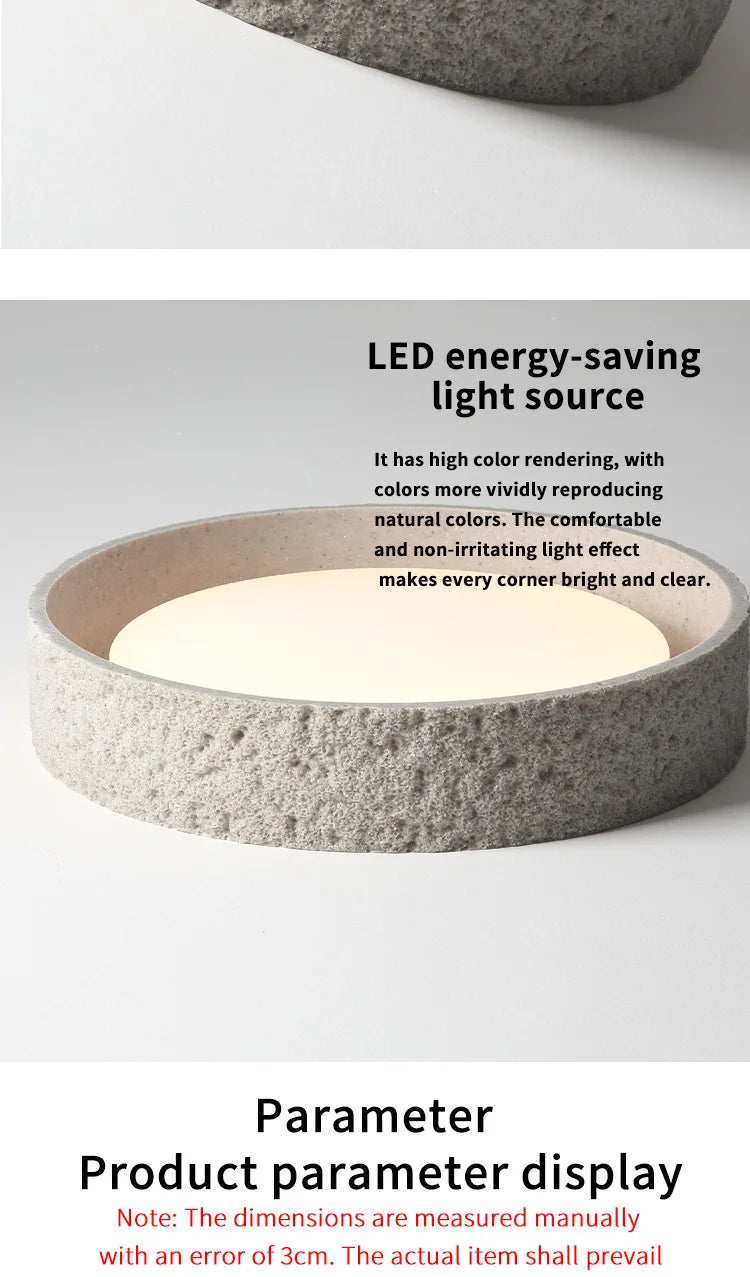Nordic Wabi-Sabi LED Ceiling Light — Ironware & Acrylic Fixture
