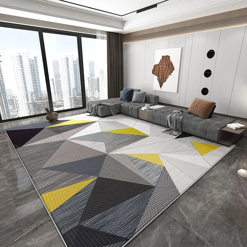 Modern Simple Woolen Area Rug — Light Luxury — lifestyle view