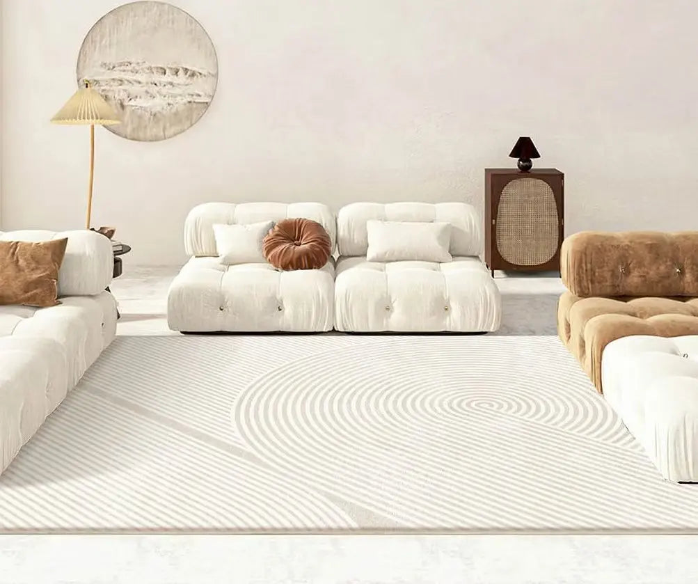 Beige Modern Area Rug — Soft Anti-Slip