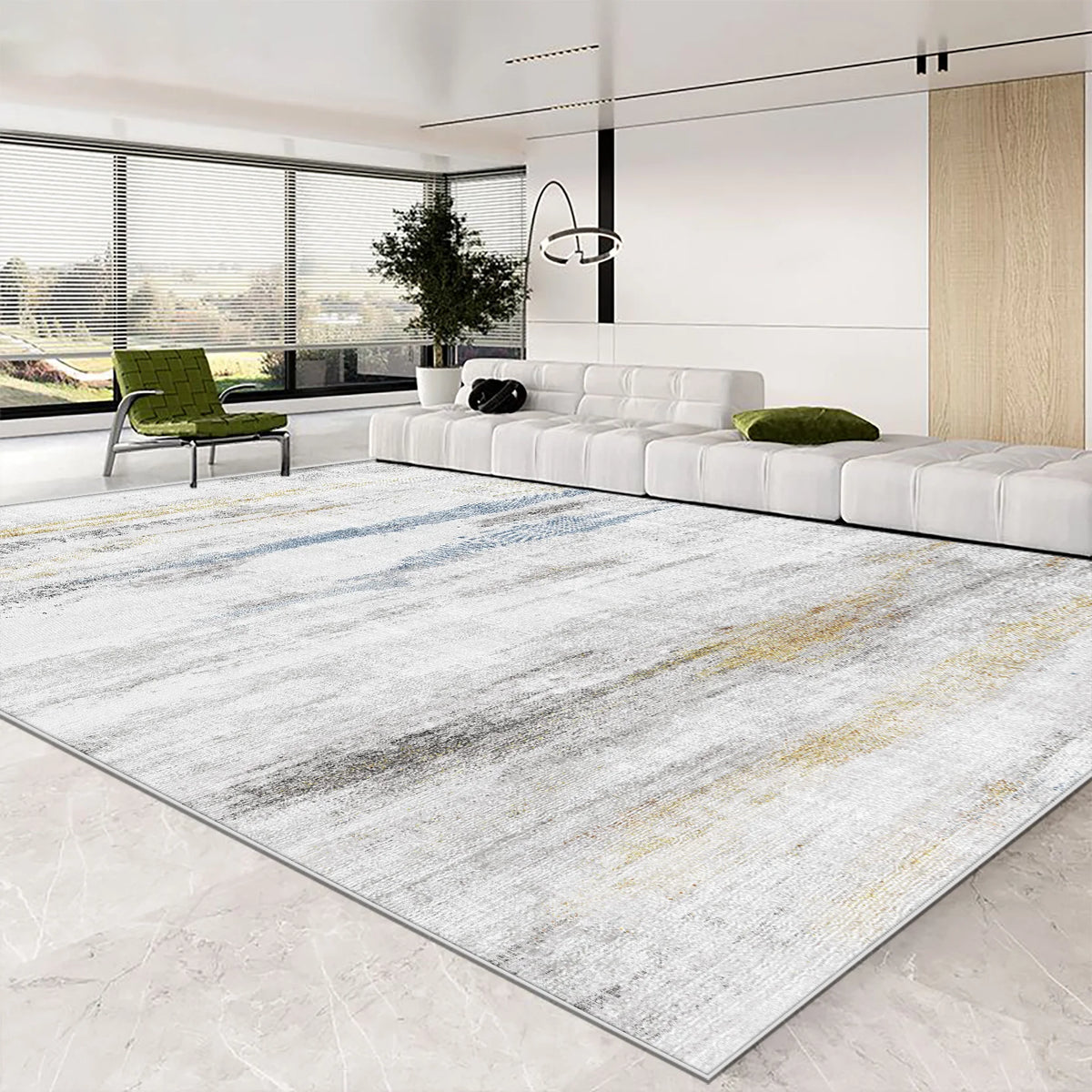 Abstract Easy-Clean Area Rug — Non-Slip Customizable