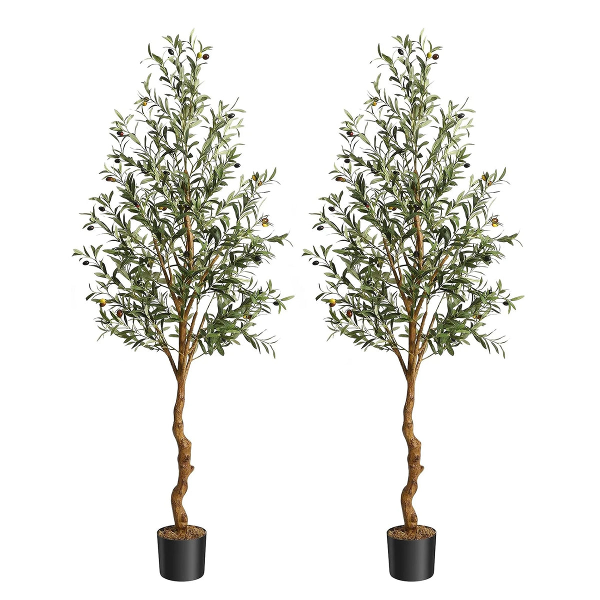 1Pc/2Pcs Artificial Olive Tree 4ft / 5ft / 6ft, Large Artificial Plants Fake Plastic Plants in Pot for Home Bedroom Decor — image 23