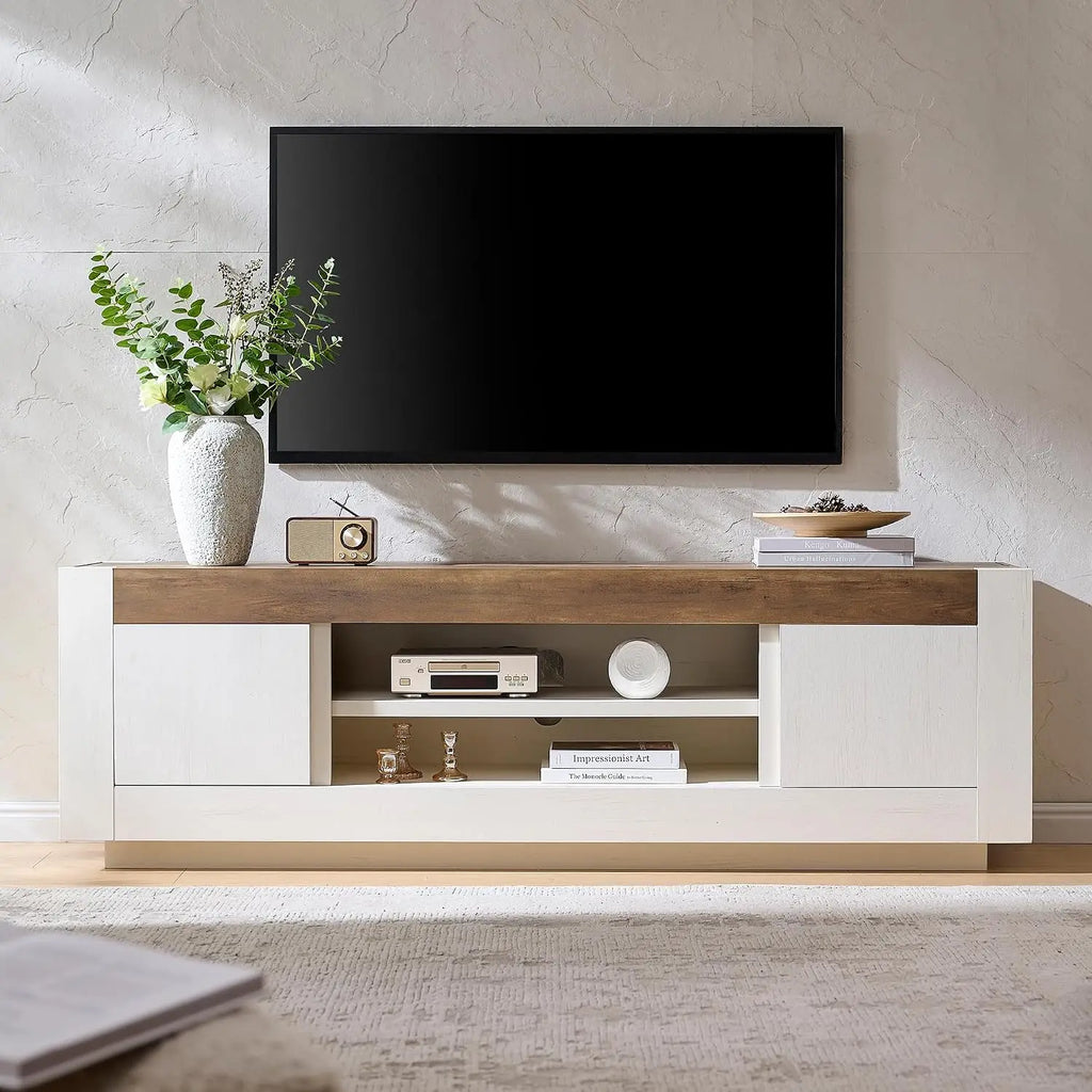 Thick block modern TV stand for TVs up to 80 inches