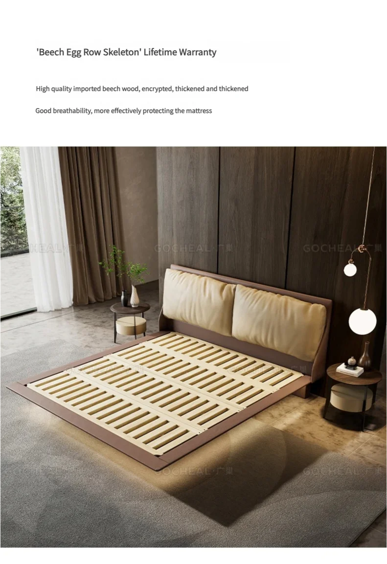 Italian Modern Storage Bed - Hotel Grade White