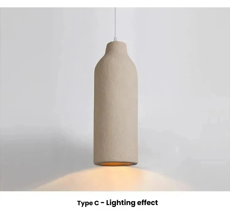 Wabi-Sabi Ceiling Chandelier — Iron & Polystyrene Pendant Light