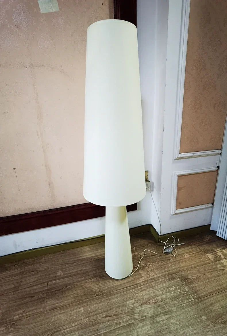 Cream fabric floor lamp — product detail view
