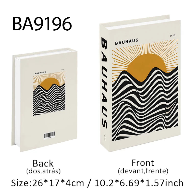 Faux Book Storage Box — Bauhaus Style Accent, 10.5"