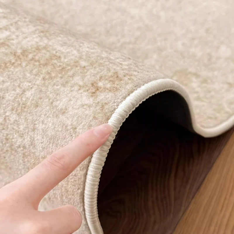 Marble Texture Plush Area Rug — Washable — feature view