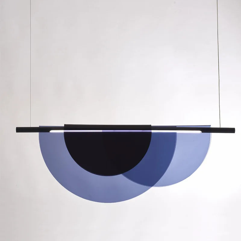 Nordic Blue Amber Acrylic Pendant Lights Living Room Makaron Hanging Lamp for Bedroom Dinning Room — image 13