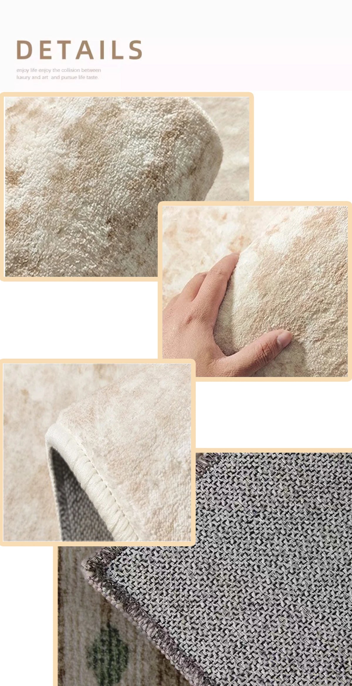 Modern Light Luxury Washed Area Rug — Wipeable