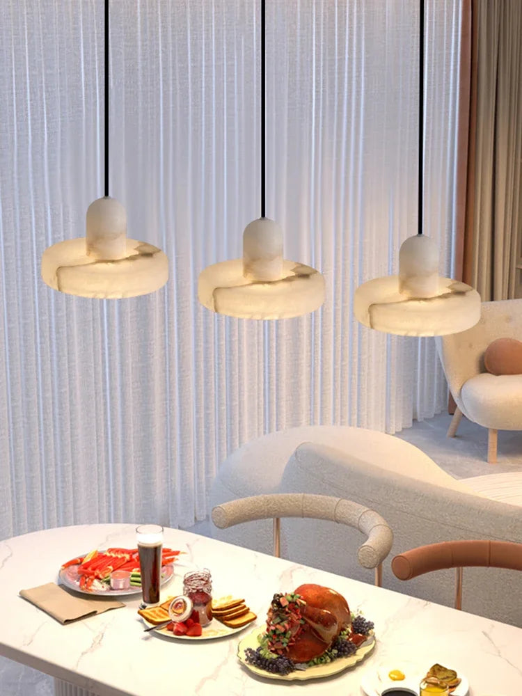 Marble Pendant Lamp — Luxury Bedside Light Fixture