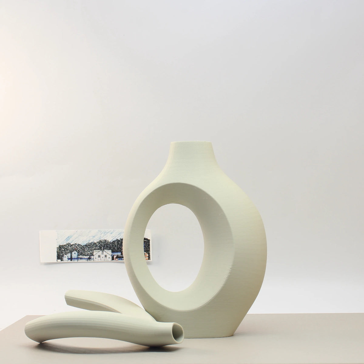 Hugging Silhouette Vase Set — Sculptural Pair