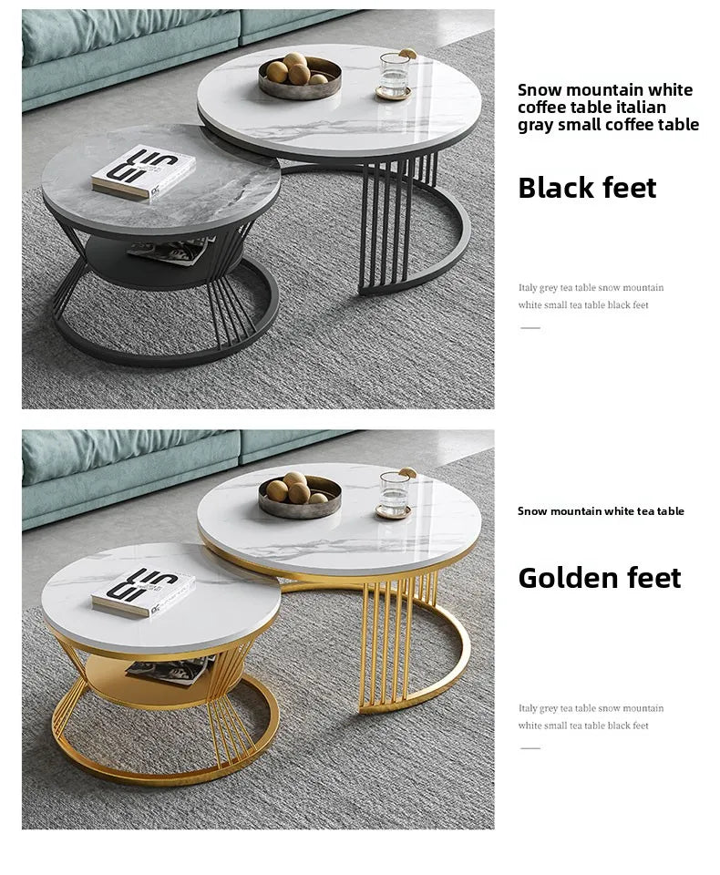 Rotating oval wood coffee table — product detail view