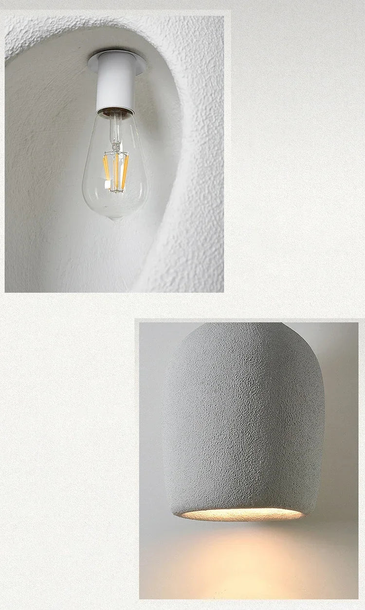Wabi-Sabi Ceiling Chandelier — Iron & Polystyrene Pendant Light