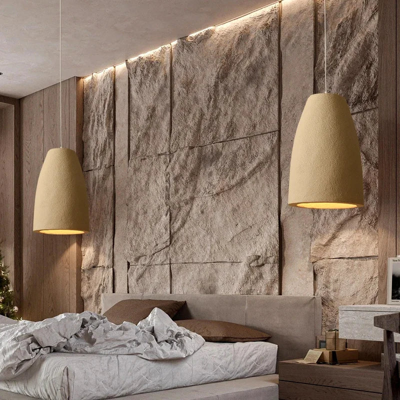 Wabi-Sabi Ceiling Chandelier — Iron & Polystyrene Pendant Light