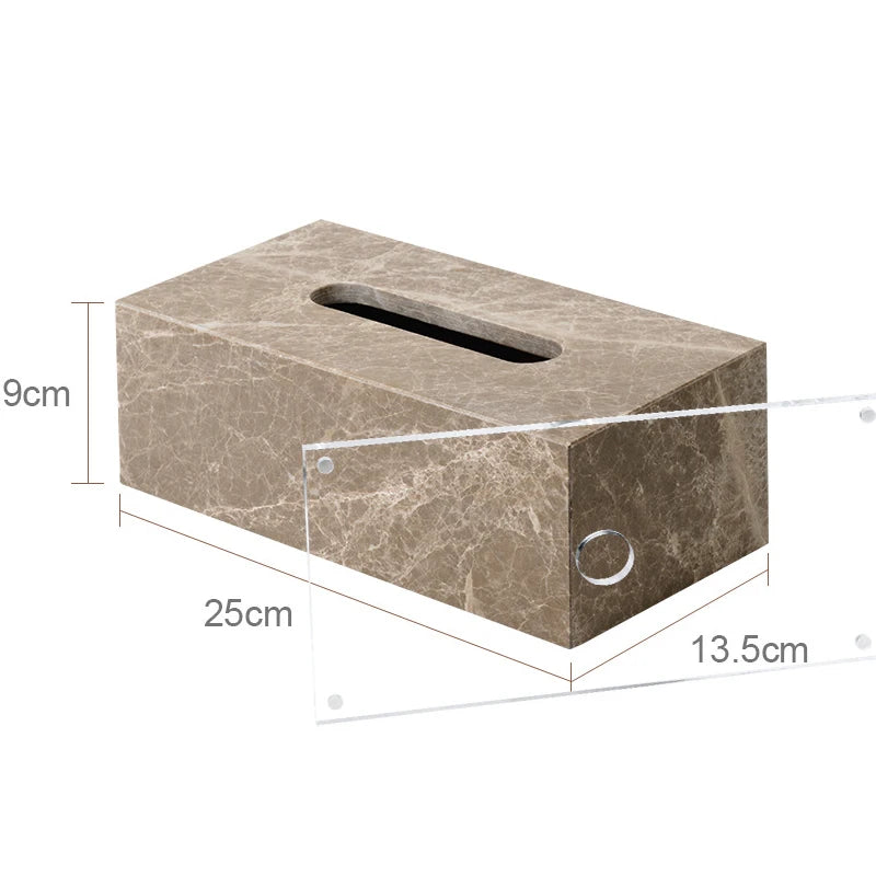 Emperador Marble Bathroom Accessory Set — 8-Piece