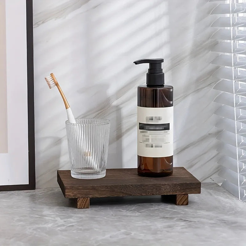 Wooden Vanity Riser — Bathroom Pedestal Stand