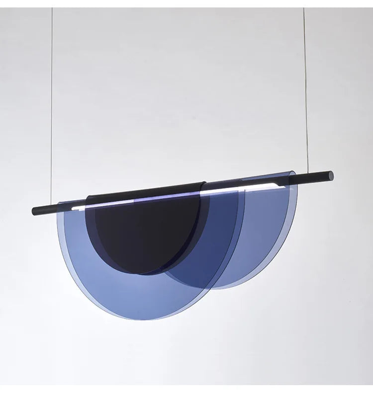 Nordic Blue Amber Acrylic Pendant Lights Living Room Makaron Hanging Lamp for Bedroom Dinning Room — image 10