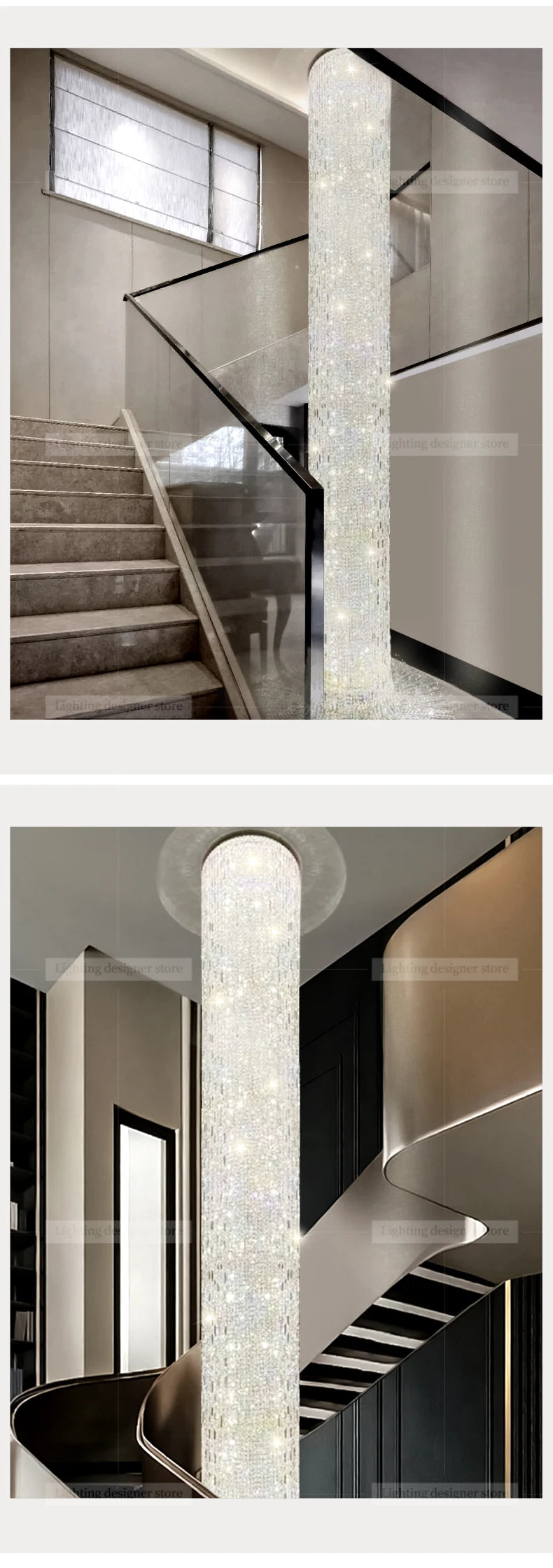 Crystal Spiral Staircase Chandelier
