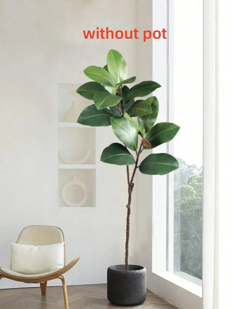 3.6Ft Artificial Magnolia Tree Fall Artificial Magnolia Branch Tropical Banyan Plants Home Garden Office Balcony Decoration — image 16