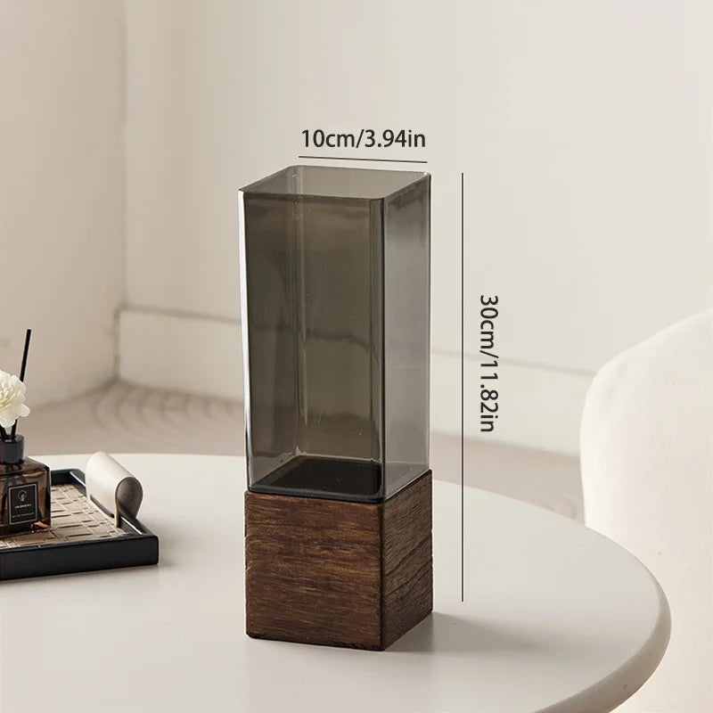 Nordic Acrylic Vase with Base — 4 Sizes