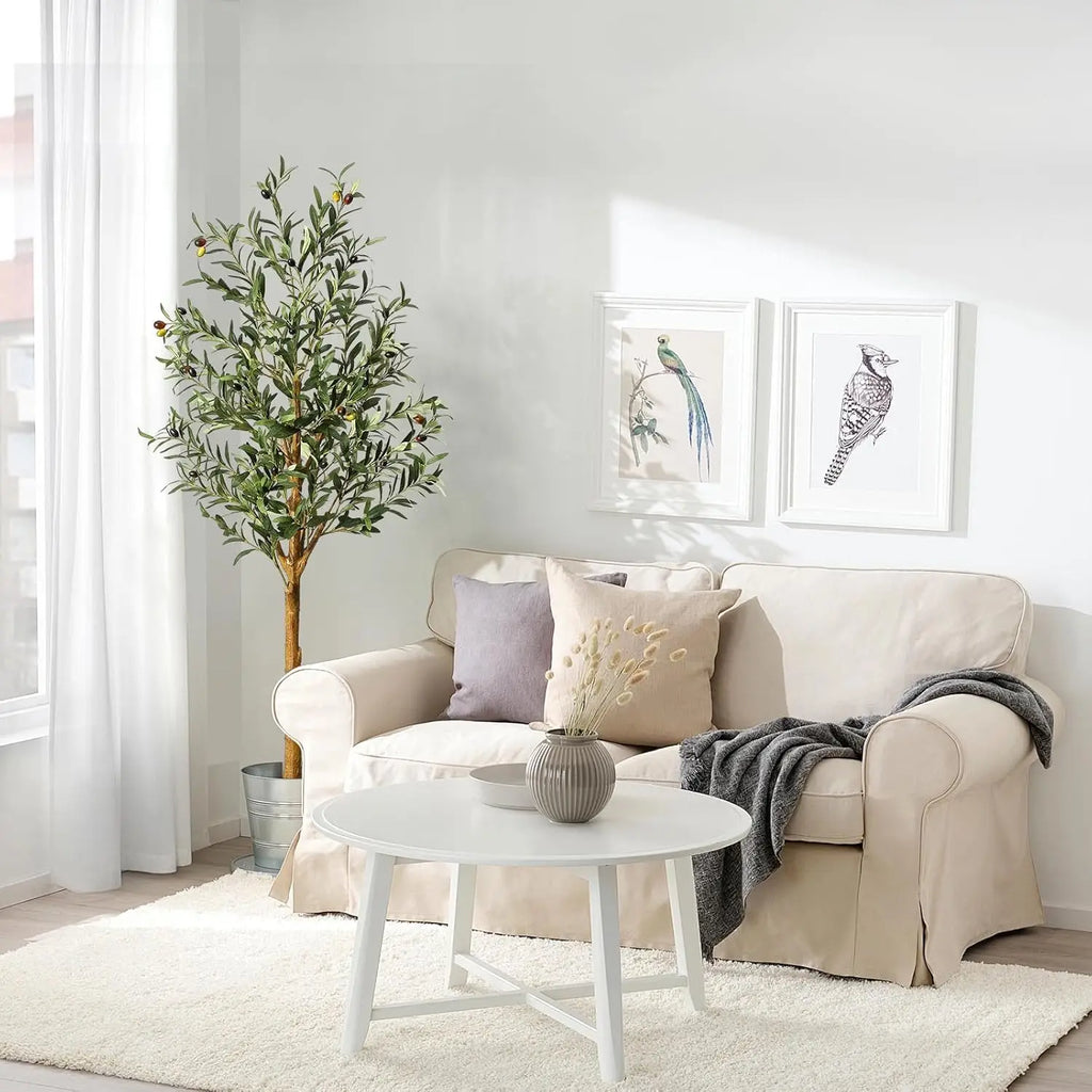1Pc/2Pcs Artificial Olive Tree 4ft / 5ft / 6ft, Large Artificial Plants Fake Plastic Plants in Pot for Home Bedroom Decor — image 11