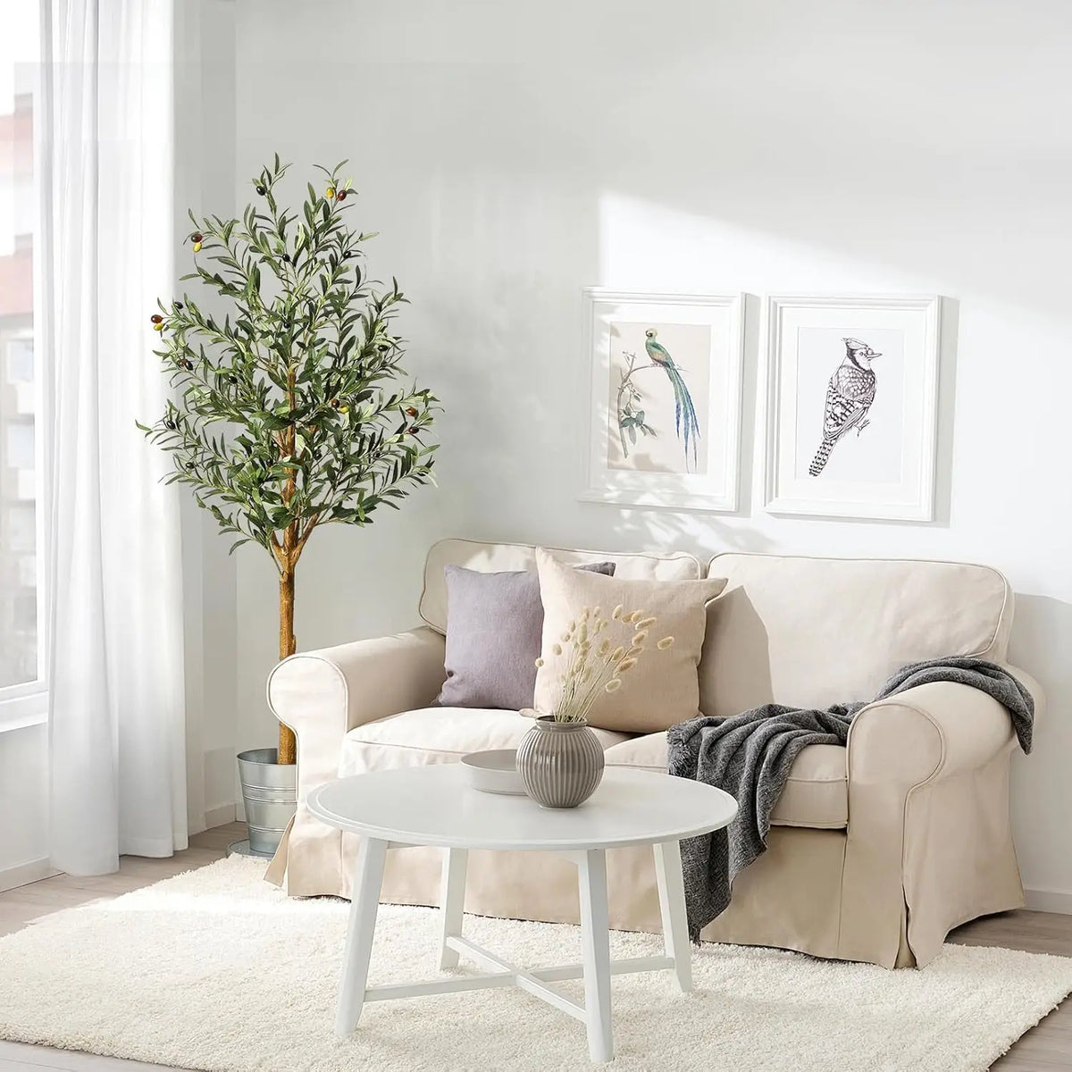 1Pc/2Pcs Artificial Olive Tree 4ft / 5ft / 6ft, Large Artificial Plants Fake Plastic Plants in Pot for Home Bedroom Decor — image 11