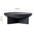 Outdoor Cream Stone Side Table - Weatherproof Modern