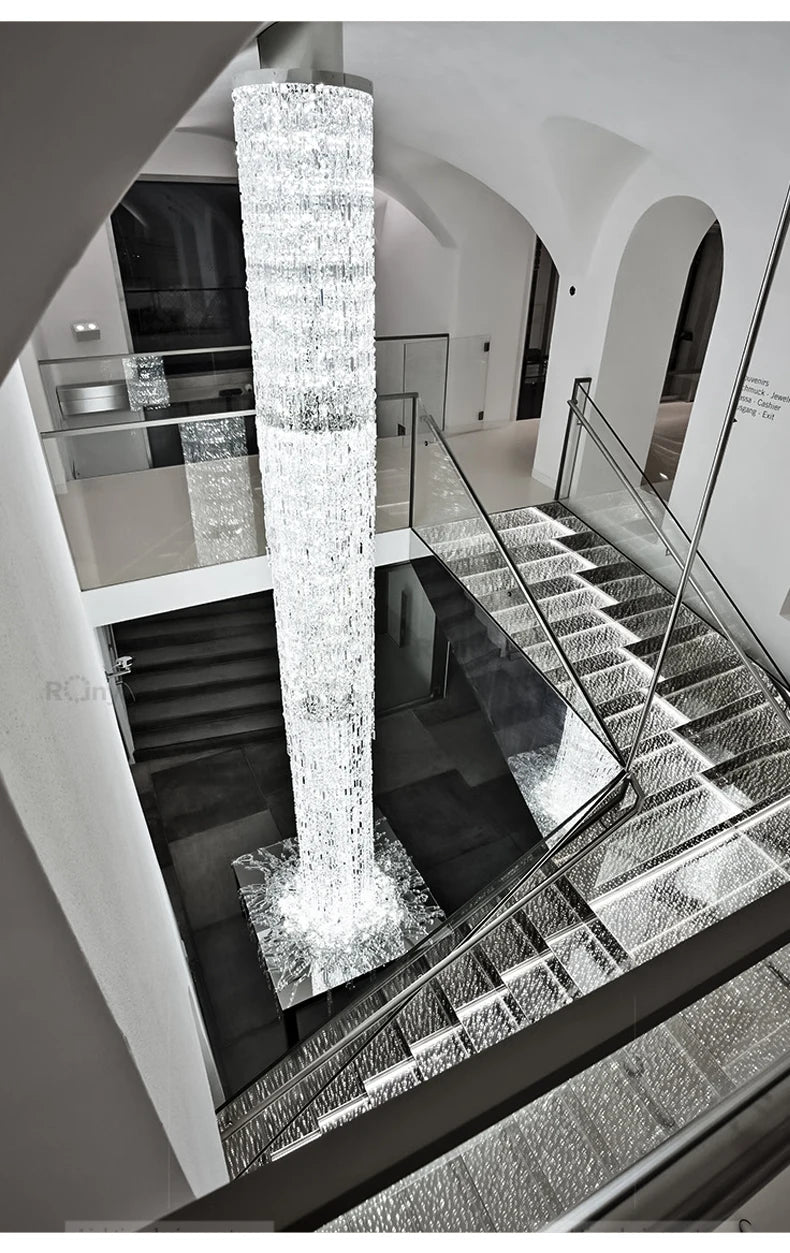 Crystal Spiral Staircase Chandelier