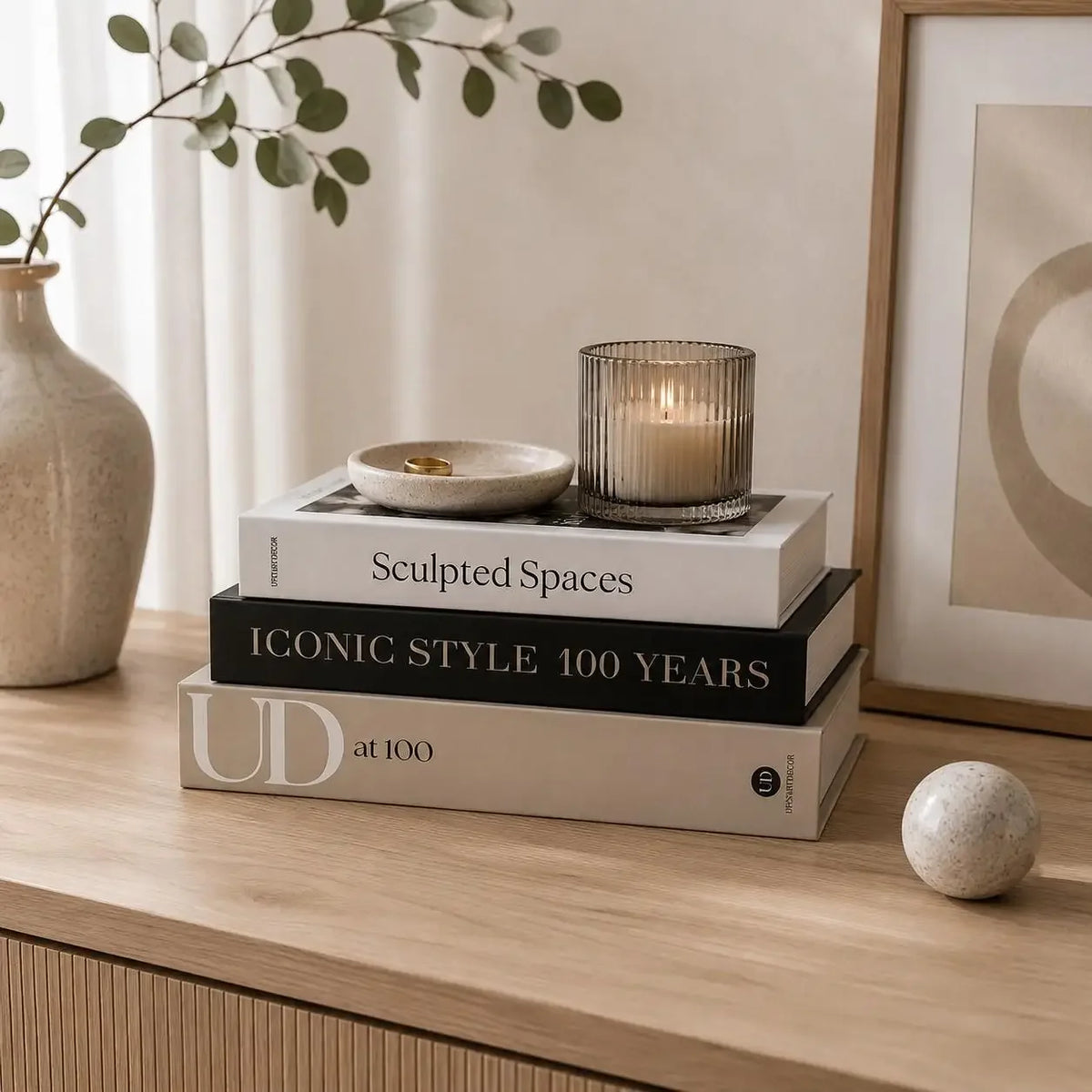 3-Piece Decorative Book Set — Coffee Table Accent
