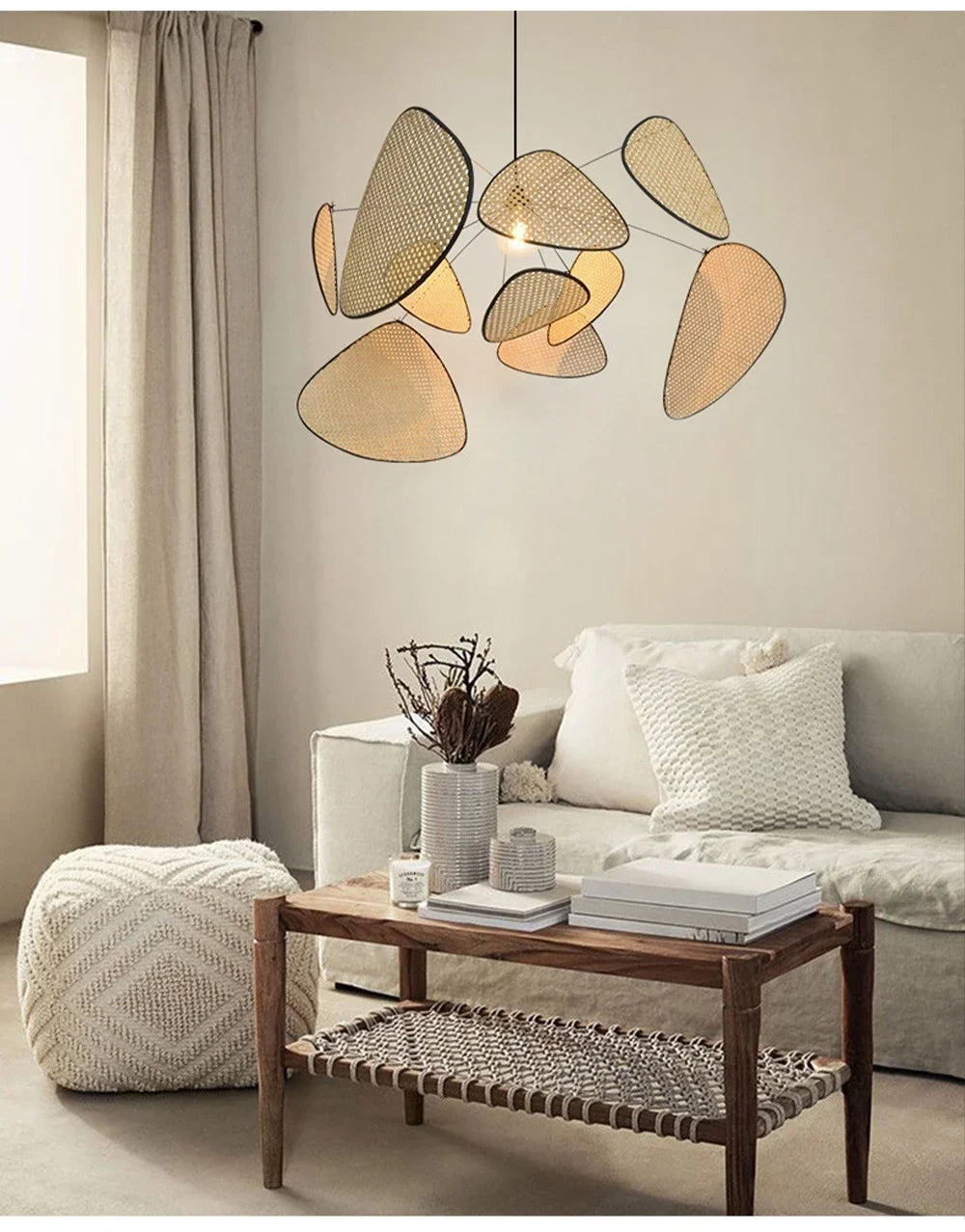 Rattan LED Lighting Floor Lamps Nightlight Home Decor Living Room Stand Light Bedside Lamp for Bedroom — image 9