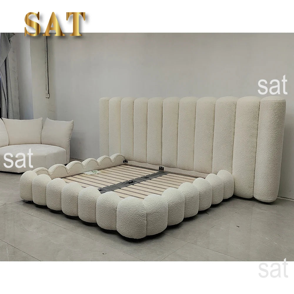 Adjustable Upholstered Storage Bed - Teddy Fabric