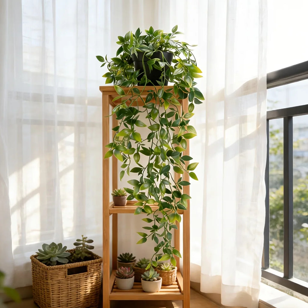 Artificial Mandala Fake Vine Wall Decor for Living Room Office Bathroom Wedding Party Garden Spring Decor Without Pot — room setting