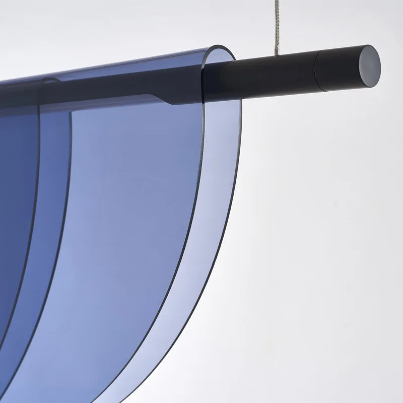 Nordic Blue Amber Acrylic Pendant Lights Living Room Makaron Hanging Lamp for Bedroom Dinning Room — image 9