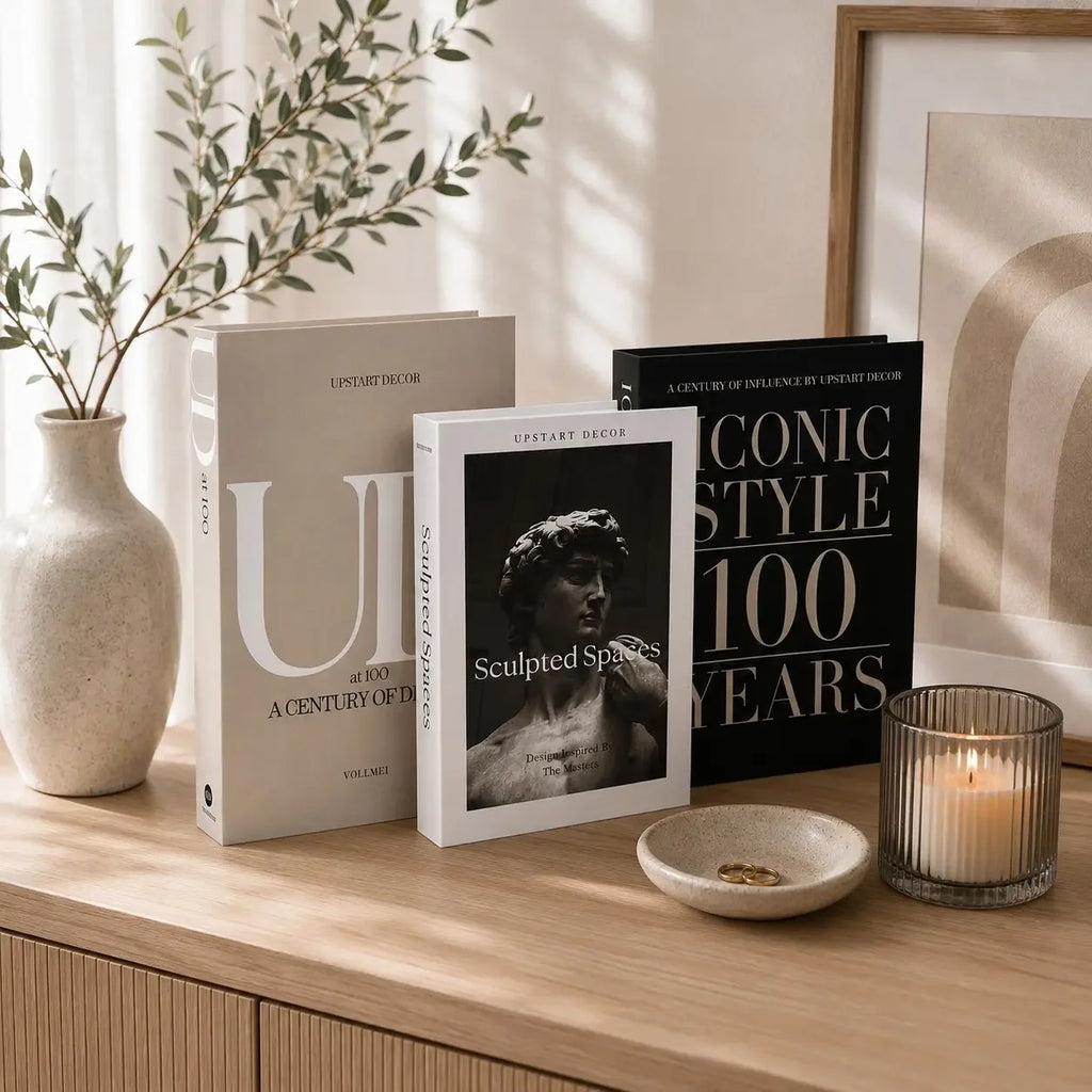 3-Piece Decorative Book Set — Coffee Table Accent