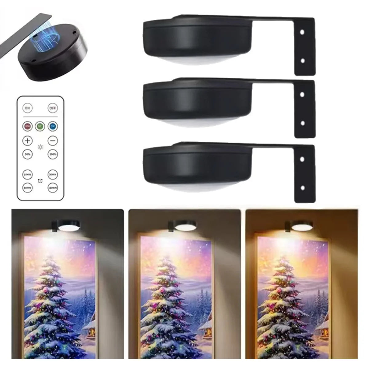 Wireless Picture Light — Battery-Operated Art Display Lamp