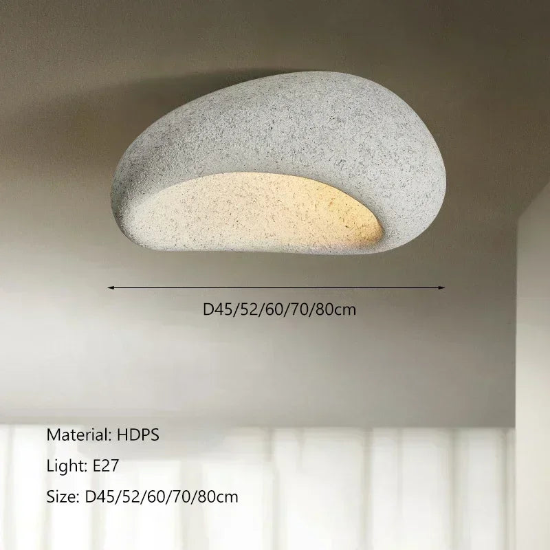 Sculptural Wabi-Sabi Ceiling Light — Organic Modern Pendant