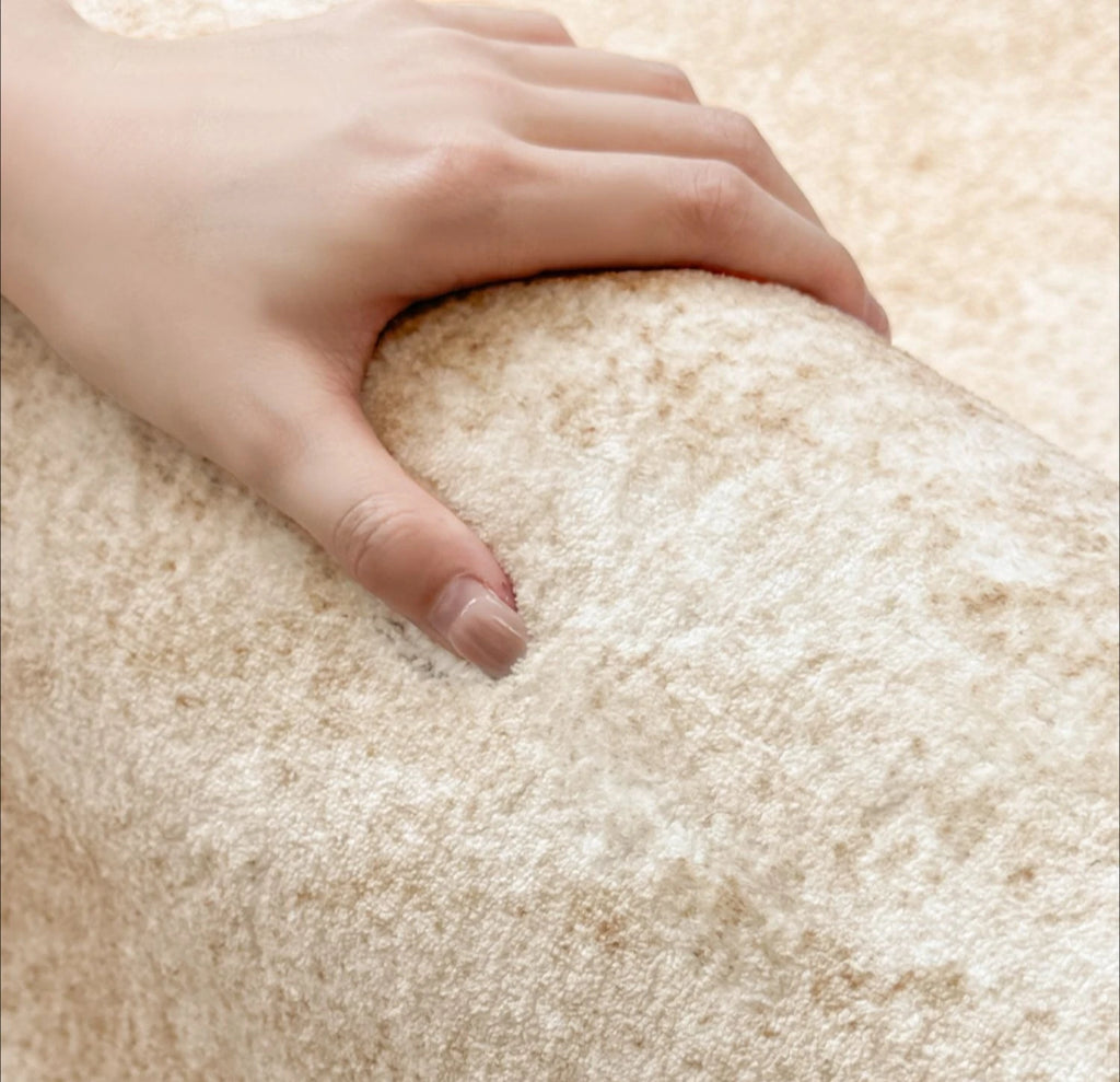 Marble Texture Plush Area Rug — Washable