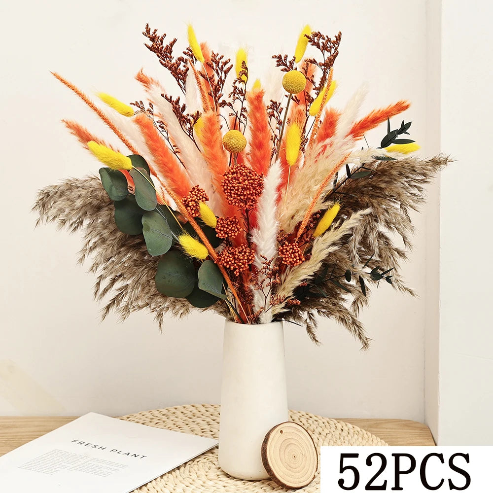Autumn Pampas & Bunny Tails Dried Bouquet — Boho Vase Filler
